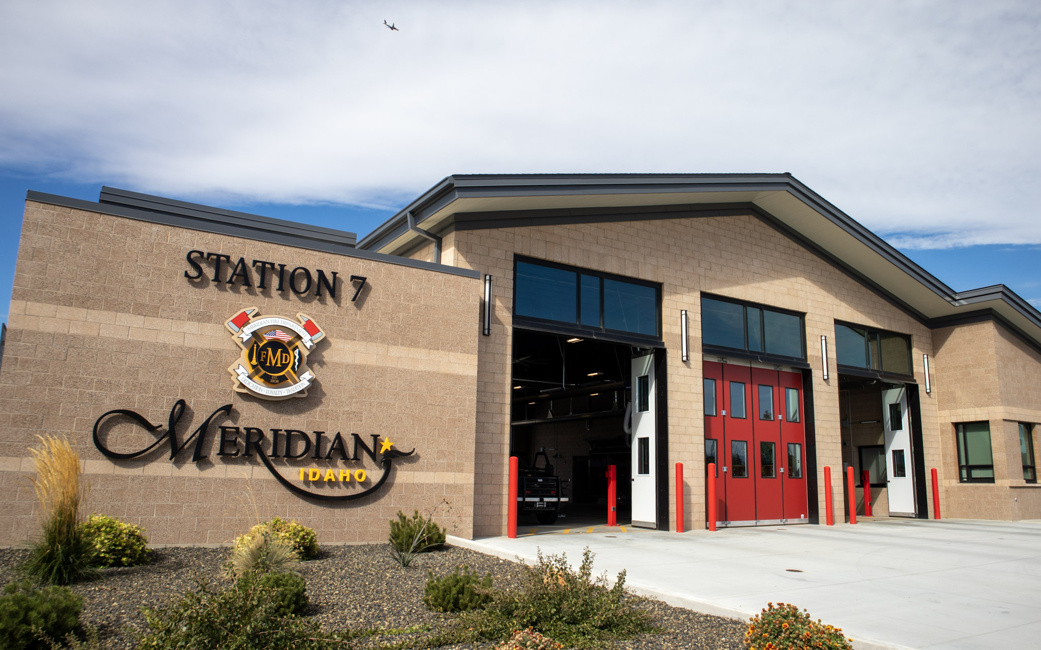 Outside Fire Station number 7 in South Meridian